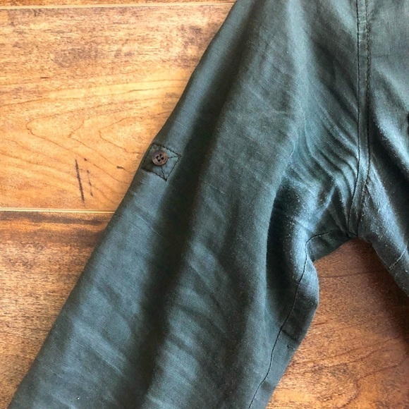 zara Blouse Olive Green Long Sleeve - Picture 10 of 12